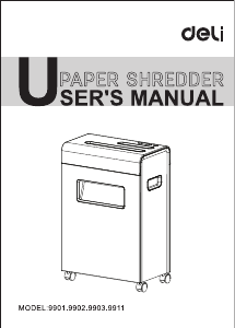 Manual Deli E9911-EU Paper Shredder