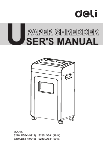 Manual Deli E9917-EU Paper Shredder