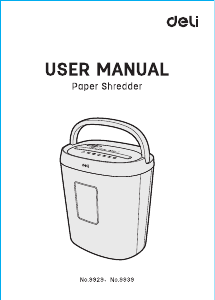 Manual Deli E9939 Paper Shredder