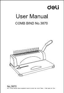 Manual Deli E3870 Binding Machine