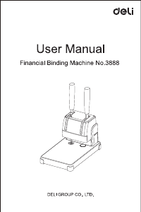 Manual Deli E3888 Binding Machine