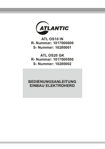 Kullanım kılavuzu Atlantic ATL OS20 GK Solo fırın
