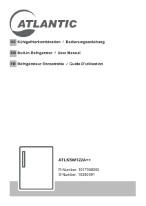 Bedienungsanleitung Atlantic ATLKSW122A Kühlschrank