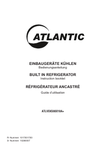 Mode d’emploi Atlantic ATLVEKS88X10A+ Réfrigérateur