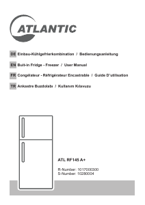 Handleiding Atlantic ATL RF145 A+ Koel-vries combinatie