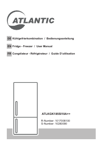 Handleiding Atlantic ATLKGK185SI10A Koel-vries combinatie