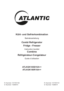 Mode d’emploi Atlantic ATLKGK185SI10A++ Réfrigérateur combiné