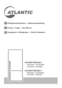 Mode d’emploi Atlantic ATLKGK170W10A++ Réfrigérateur combiné