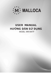 Hướng dẫn sử dụng Malloca MW-944TF Lò vi sóng