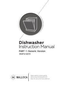 Manual Malloca WQP12-5201E Dishwasher