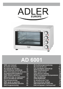 Mode d’emploi Adler AD 6001 Four