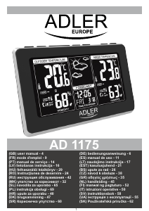 Manual Adler AD 1175 Estação meteorológica