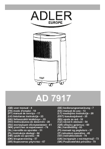 Bedienungsanleitung Adler AD 7917 Luftentfeuchter