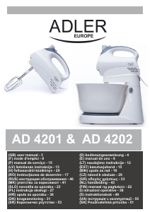 Bedienungsanleitung Adler AD 4202 Handmixer