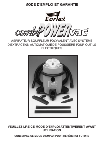 Mode d’emploi Earlex WD1200P CombiPowerVac Aspirateur