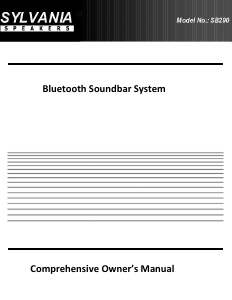 Manual Sylvania SB290 Speaker
