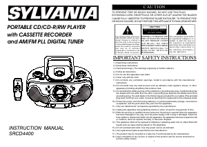 Manual Sylvania SRCD4400 Stereo-set