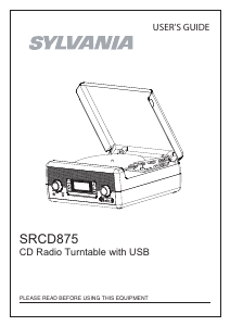 Manual Sylvania SRCD875 Turntable