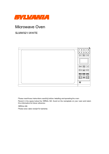 Manual Sylvania SLMW921-WHITE Microwave