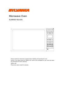 Manual Sylvania SLMW921-BLACK Microwave