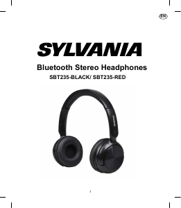 Mode d’emploi Sylvania SBT235-RED Casque