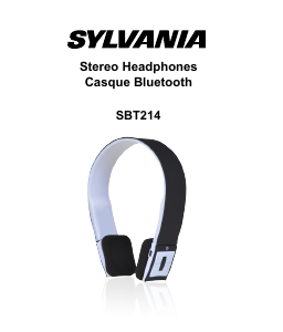 Mode d’emploi Sylvania SBT214 Casque