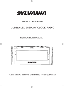 Manual Sylvania SCR1206B-PL Alarm Clock Radio