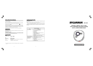 Manual Sylvania SCD290 Discman
