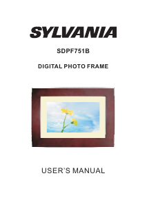 Manual Sylvania SDPF751B Digital Photo Frame