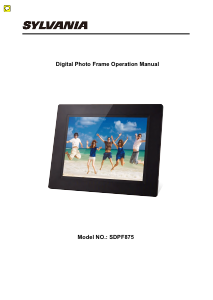 Manual Sylvania SDPF875 Digital Photo Frame