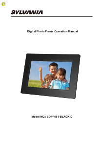 Manual Sylvania SDPF651-BLACK-D Digital Photo Frame