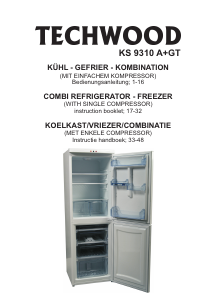 Manual Techwood KS 9310 A+GT Fridge-Freezer