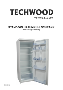 Bedienungsanleitung Techwood TF 265 A++ GT Kühlschrank
