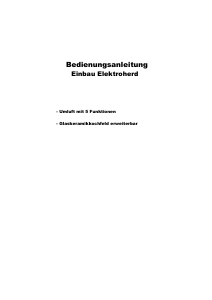 Bedienungsanleitung Techwood EH K3-WE Herd