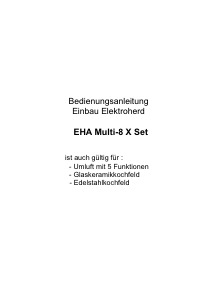 Bedienungsanleitung Techwood EHA Multi-8 X Herd