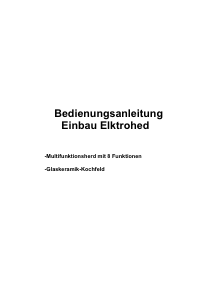 Bedienungsanleitung Techwood EHA 8 X T Digital Herd