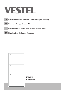 Bedienungsanleitung Vestel K-D021W Kühl-gefrierkombination