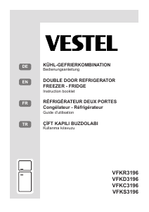 Kullanım kılavuzu Vestel VFKR3196 Donduruculu buzdolabı