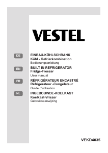 Mode d’emploi Vestel VEKD4035 Réfrigérateur combiné