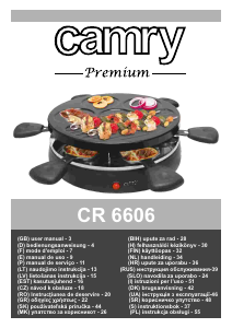 Instrukcja Camry CR 6606 Grill Raclette