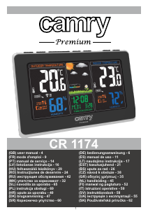 Manual Camry CR 1174 Stație meteo