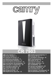 Manual Camry CR 7903 Desumidificador