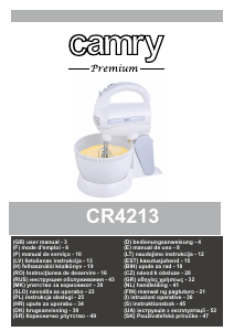 Priručnik Camry CR 4213 Ručni mikser