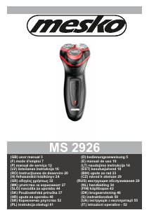 Manual Mesko MS 2926 Máquina barbear