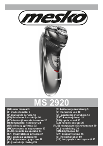 Manual de uso Mesko MS 2920 Afeitadora