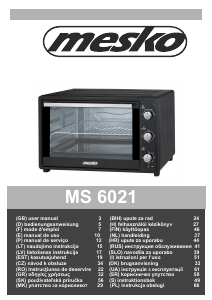 Manuale Mesko MS 6021 Forno