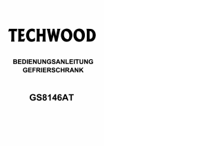 Bedienungsanleitung Techwood GS 8146 AT Gefrierschrank