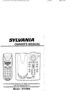 Manual Sylvania STC994 Wireless Phone