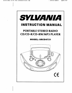 Manual Sylvania SRCD4721 Stereo-set