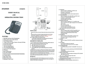 Bruksanvisning Sylvania STID970 Telefon